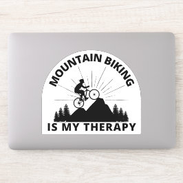 Mountain Biking är min terapisticker Klistermärken