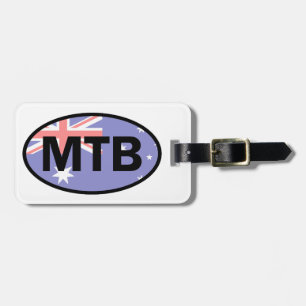 Mountain Biking Australia Flagga Bagagebricka