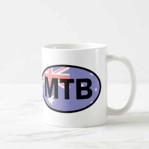 Mountain Biking Australia Flagga Kaffemugg