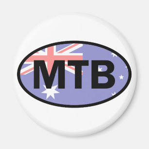 Mountain Biking Australia Flagga Magnet