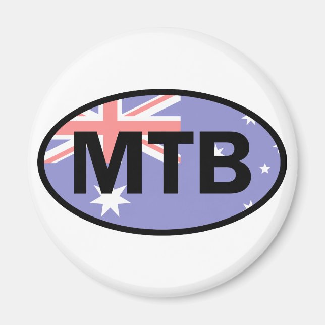 Mountain Biking Australia Flagga Magnet (Framsidan)