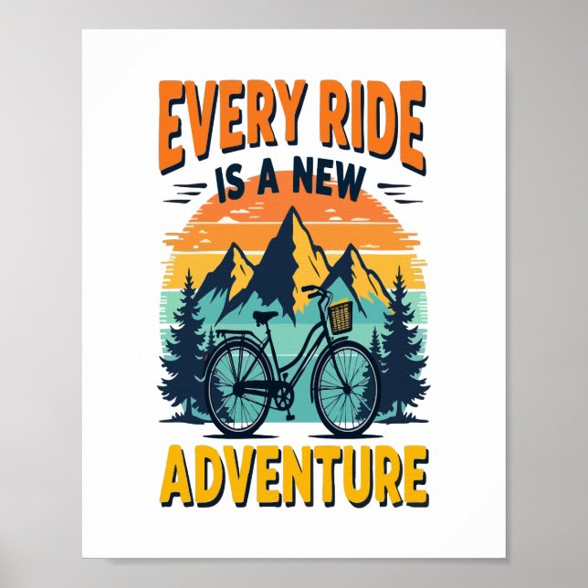 Mountain Biking Äventyr Poster (Framsidan)