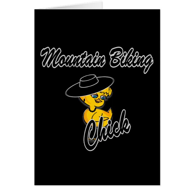 Mountain Biking Chick #4 Hälsningskort (Framsidan)