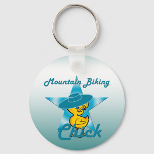 Mountain Biking Chick #7 Nyckelring