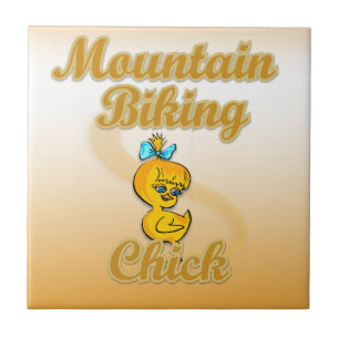 Mountain Biking Chick Kakelplatta