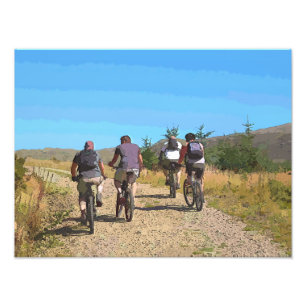 MOUNTAIN BIKING FOTOTRYCK