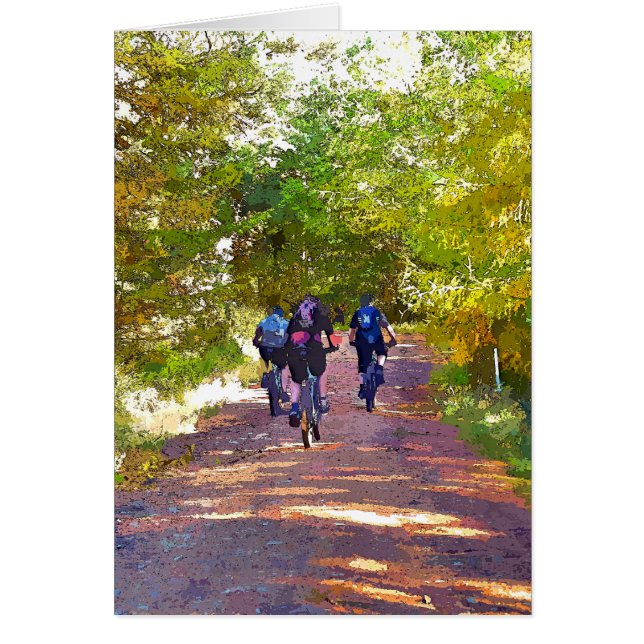 MOUNTAIN BIKING HÄLSNING CARD HÄLSNINGSKORT (Framsidan)