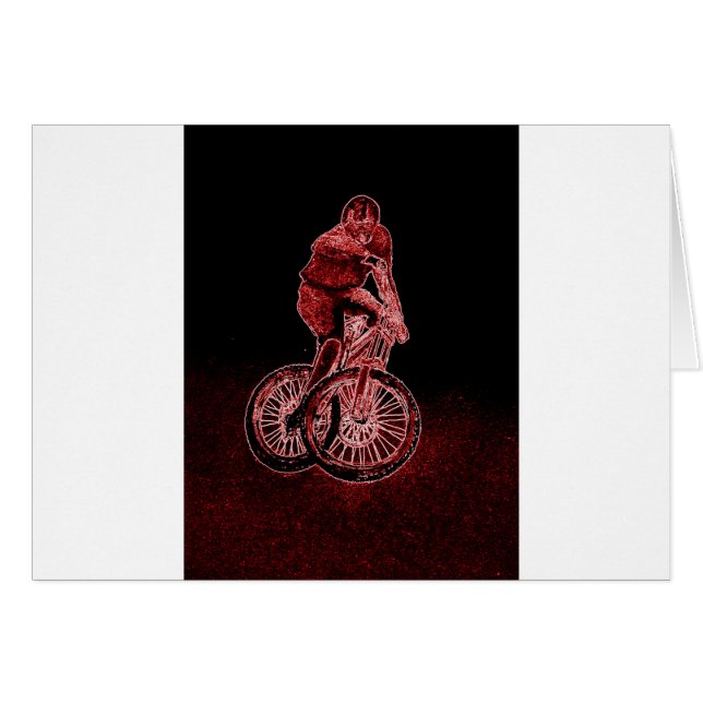 Mountain Biking Hälsningskort (Framsidan Horizontal)