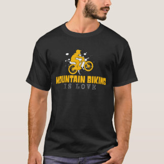 mountain biking is love friends t shirt