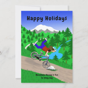 Mountain Biking Julkort