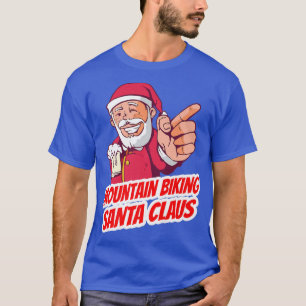 Mountain Biking Jultomten jul Helgdag Moun T Shirt