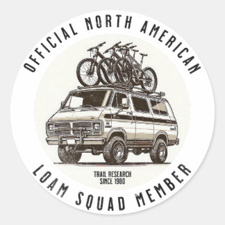 Mountain Biking "Officiell Loam Squad Member" Runt Klistermärke