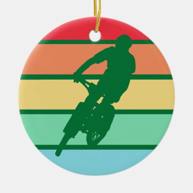 Mountain Biking på Retro Rand ornament (Framsidan)
