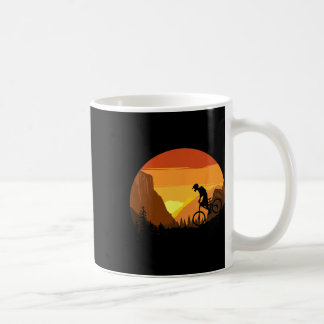 Mountain Biking Retro Sunset Trail Rider  Kaffemugg