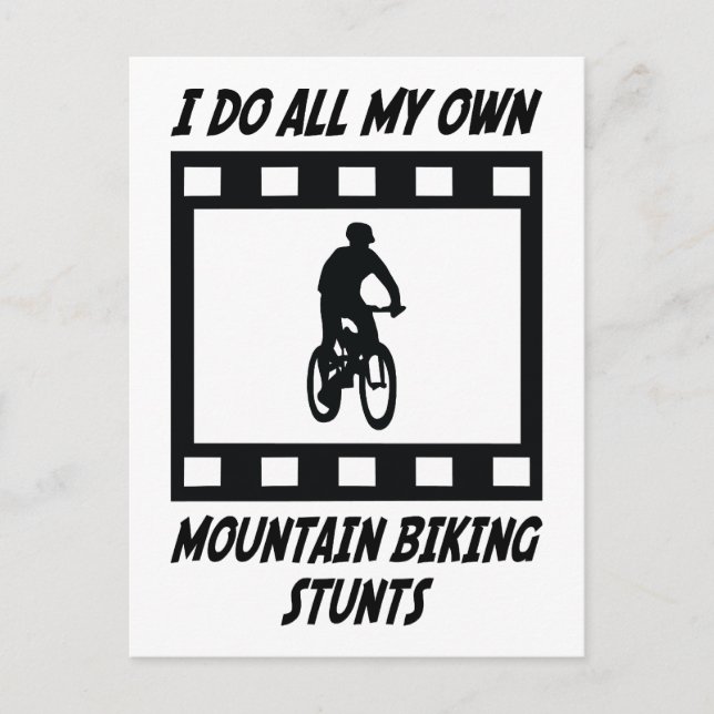 Mountain Biking Stunts Vykort (Framsida)