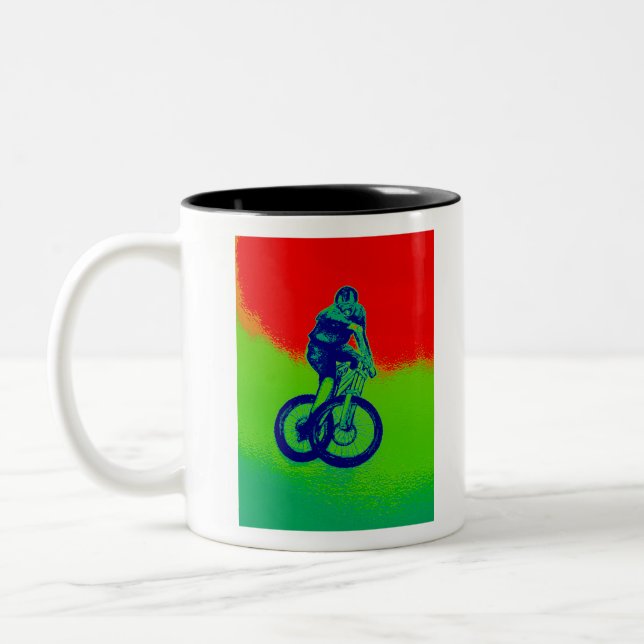 Mountain Biking Två-Tonad Mugg (Vänster)