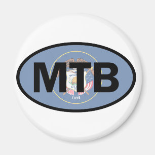 Mountain Biking Utah Flagga Magnet