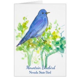 Mountain Bluebird Nevada State Bird Blank Hälsningskort