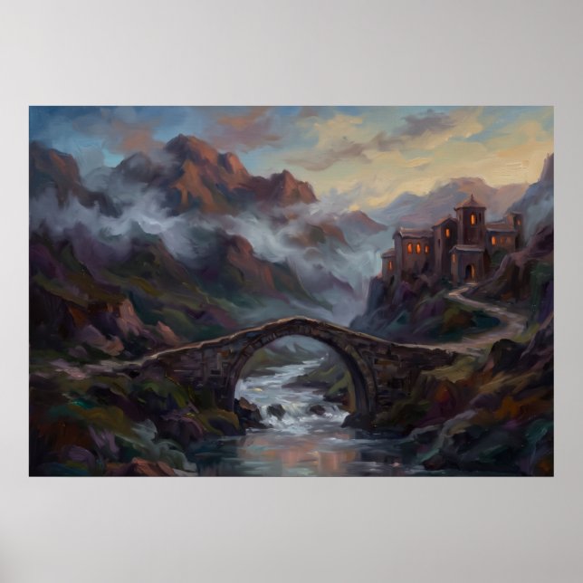 Mountain Bridge Hemkomst Andlig Affisch (Framsidan)