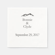 Mountain Bröllop Cocktail Napkins