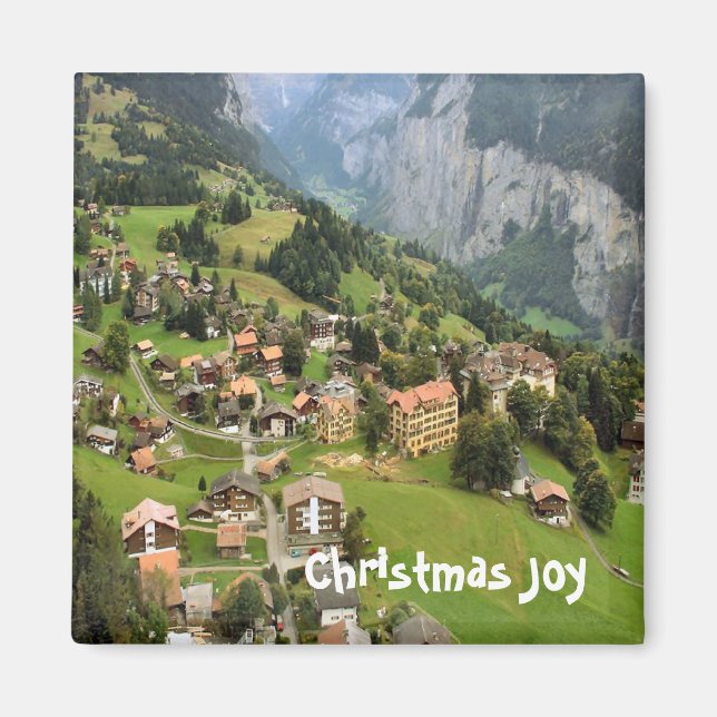 Mountain-byn, Jungfrau-regionen Magnet (Framsidan)