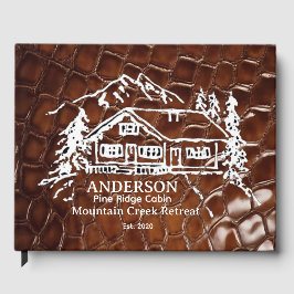 Mountain Cabin Faux Crocodile Leather Doormat Gästböcker