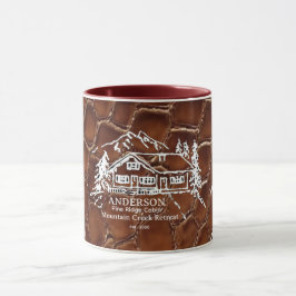 Mountain Cabin Faux Crocodile Leather Doormat Mugg
