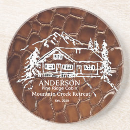Mountain Cabin Faux Crocodile Leather Doormat Underlägg