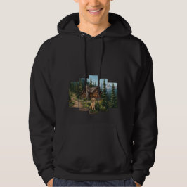 Mountain Cabin Hundälskare Hoodie