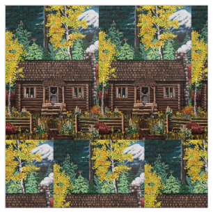 Mountain Cabin Tyg