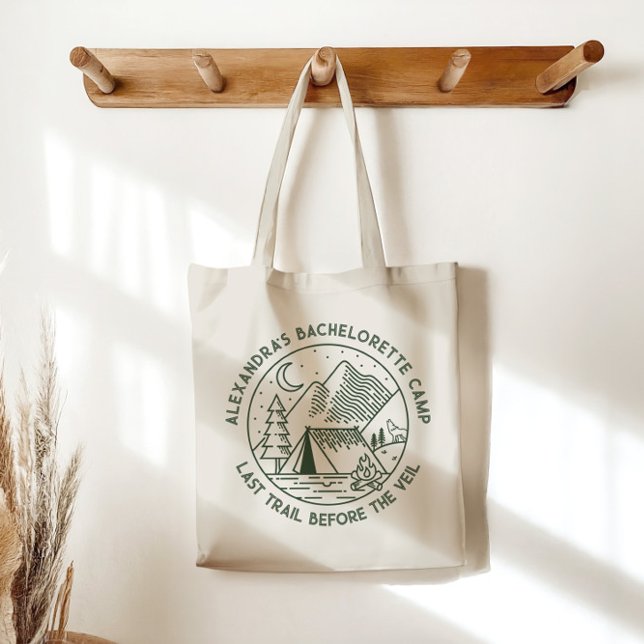 Mountain Camping Helg Bachelorette Party Tygkasse (Mountain Camping Weekend Bachelorette Party Tote Bag)