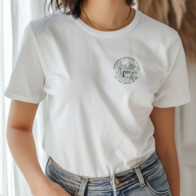 Mountain Camping Helg Bachelorette T Shirt (Mountain Camping Weekend Bachelorette T-Shirt)