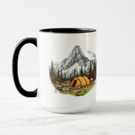 Mountain camping scene Nature Mugg