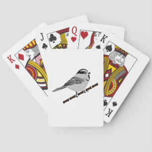 Mountain Chickadee Bird Illustrated Casinokort