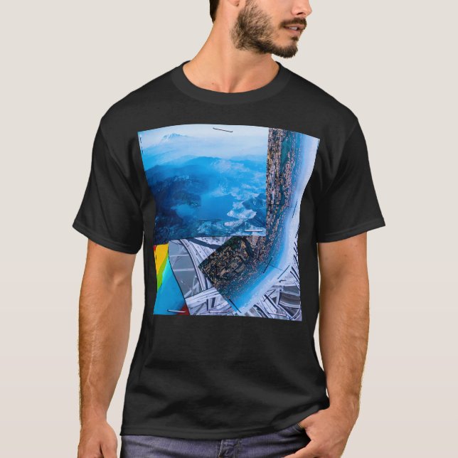 Mountain City Collage Long T Shirt (Framsida)