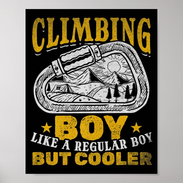 Mountain Climate Boy Boy klätting Boulder Poster (Framsidan)