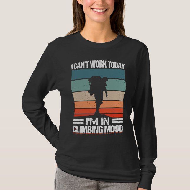 Mountain Climbing Rock Climb Climber  3 T Shirt (Framsida)