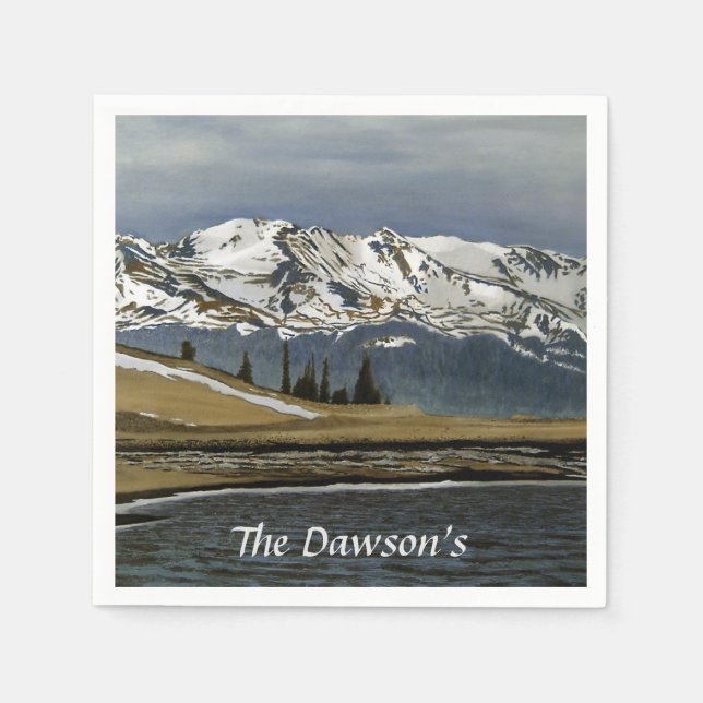 Mountain Colorado liggande Pappersservett (Framsidan)