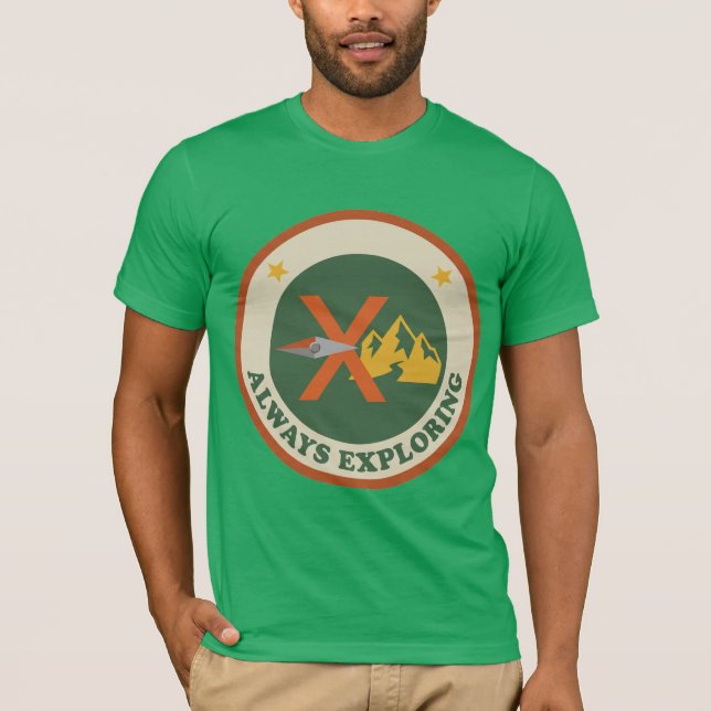 Mountain Compass Tröja Alltid Utforskande Tee (Framsida)