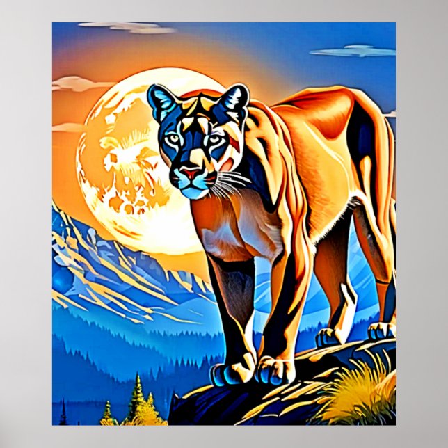 Mountain Cougar: Sunset Majesty Poster (Framsidan)