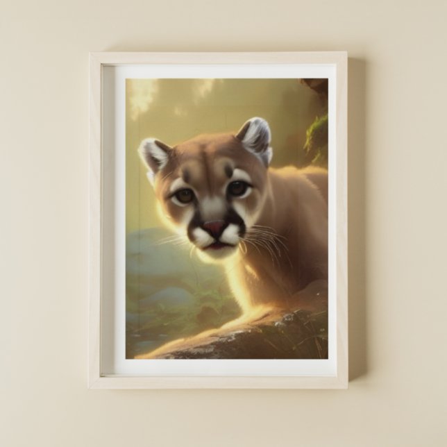 Mountain Cougar Wildlife Porträtt Poster (Skapare uppladdad)