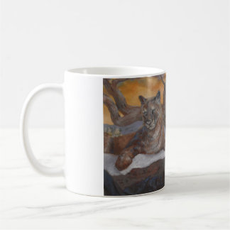 Mountain Cougar Winter Scene Coffee Cup  Kaffemugg