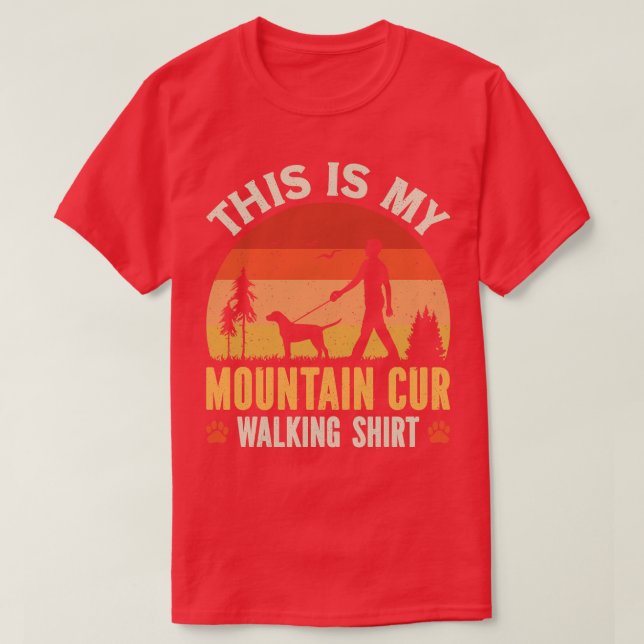 Mountain Cur Walking T Shirt (Design framsida)