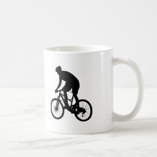 Mountain Cycle silhouette - Välj bakgrund färg Kaffemugg