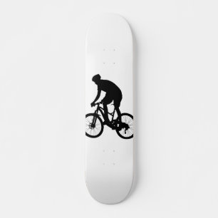Mountain Cycle Silhouette - Välj bakgrund färg Mini Skateboard Bräda 18,5 Cm