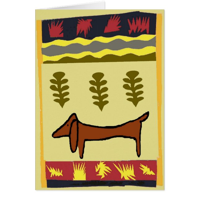 Mountain Dachshund Hälsningskort (Framsidan)