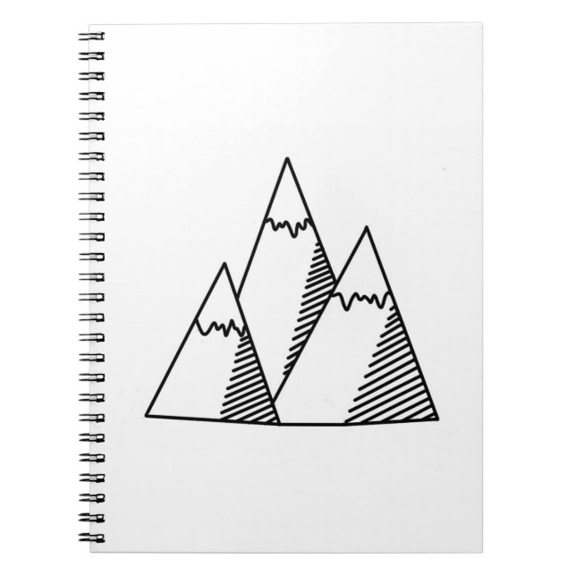 Mountain Doodle Anteckningsbok (Framsidan)