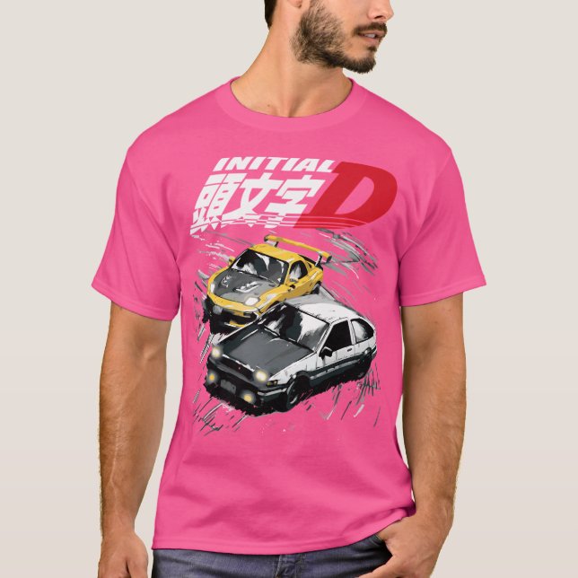 Mountain Drift Tävla Initial D Tandems Ae86 T Shirt (Framsida)