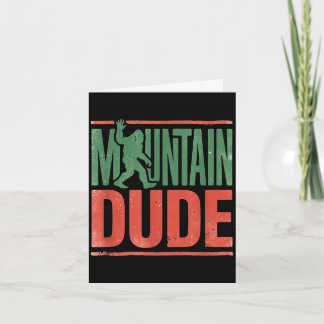 Mountain dude bigfoot retro grafik  kort (Framsida)