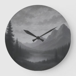 Mountain Escape Clock Stor Klocka